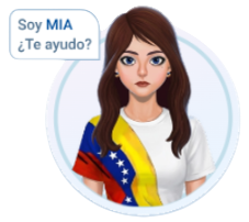 Avatar de MIA con burbuja de diálogo
